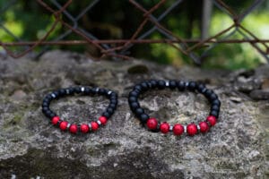 Kategória výrobkov 18 handmade partnerske naramky pansky unisex damsky elasticky z polodrahokamov mineralov mayak vasen 1 of 3