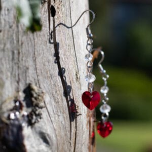 Kategória výrobkov 9 handmade visiace nausnice Mayak swarovski srdce love heart 06