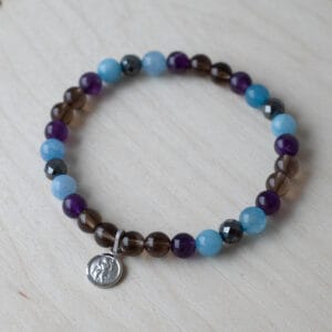 Kategória výrobkov 14 handmade damsky pansky elasticky naramok z mineralov sv.Kristof mayak na cestach 02