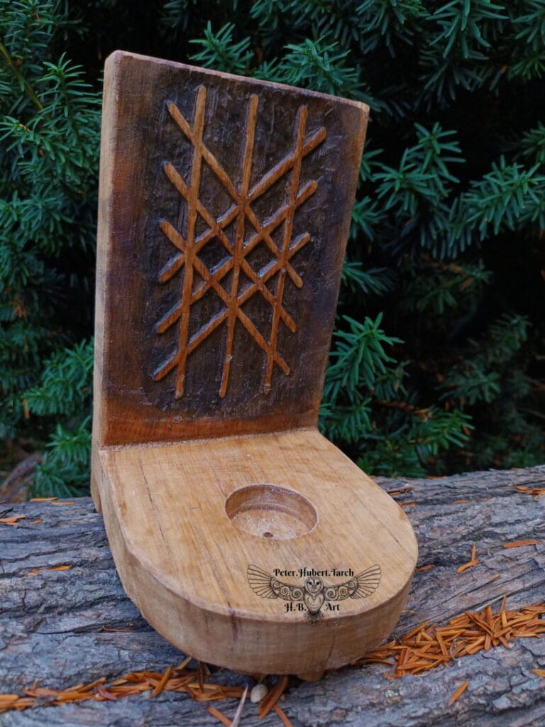 WEB OF WYRD - svietnik - viking candlestic holder
