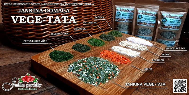Jankina VEGE-TATA - domáca vegeta BEZ SOLI