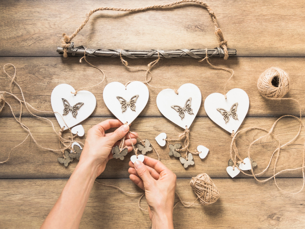 handamde romantické dekorácie na valentína handamde romantické dekorácie na valentína