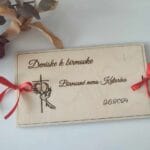 Drevená obálka na peniaze - Birmovka