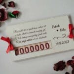 Drevená obálka na peniaze - Váš prvý milión
