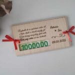 Drevená obálka na peniaze - Váš prvý milión