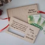 Drevená obálka na peniaze - Váš prvý milión