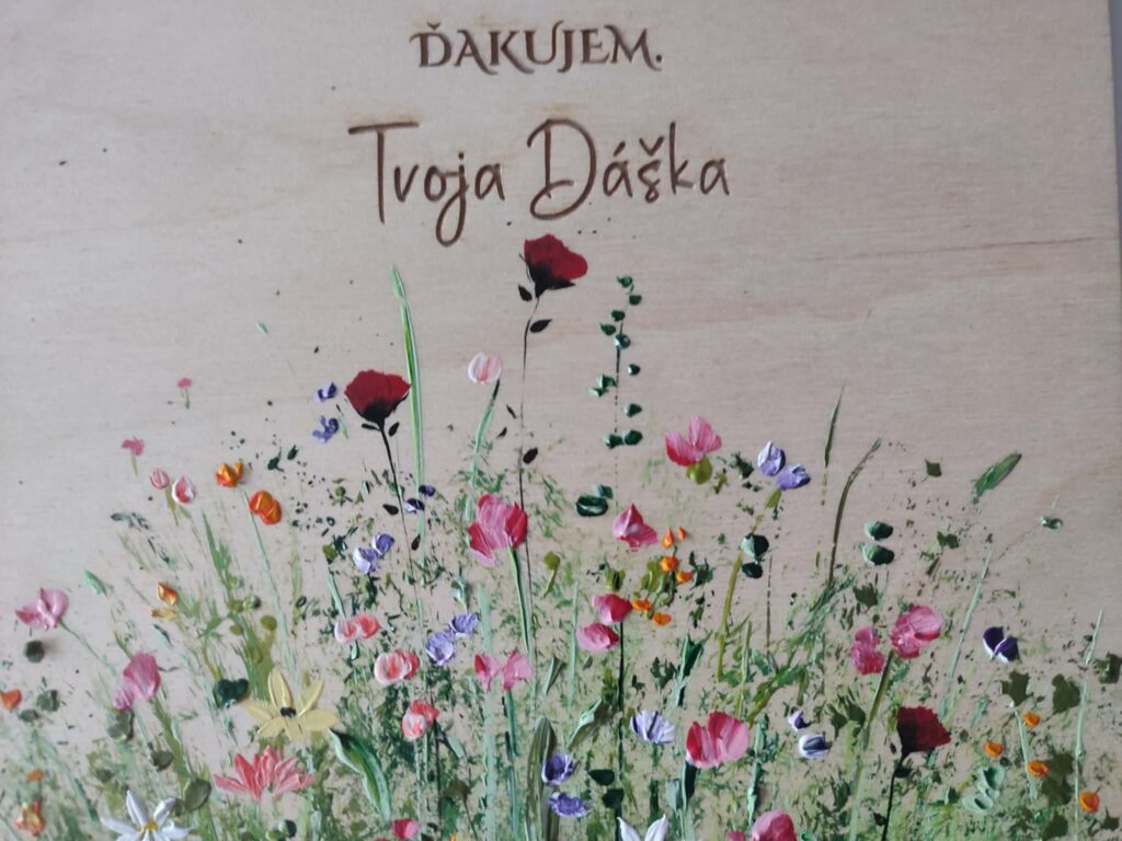 Obraz na deň matiek - ručne maľovaná lúka, kvety