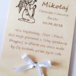 Drevená tabuľka na darovanie peňazí - Prvé sväté prijímanie