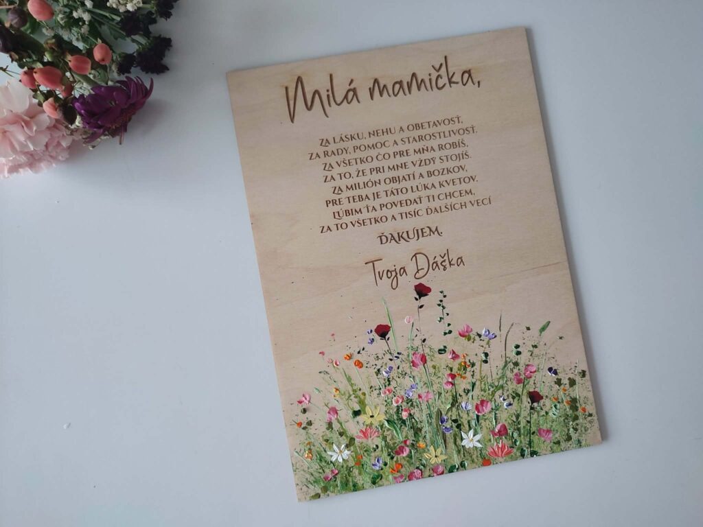 Obraz na deň matiek - ručne maľovaná lúka, kvety