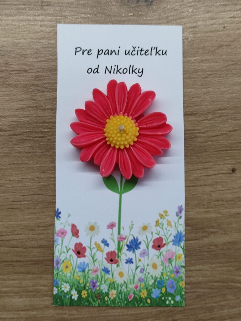 Ručne vyrábaná sójová sviečka pre pani učiteľku