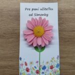 Ručne vyrábaná sójová sviečka pre pani učiteľku