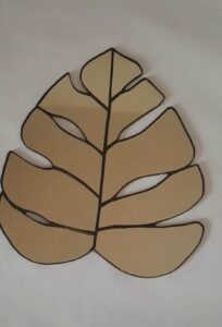 Zrkadlo Monstera stredne