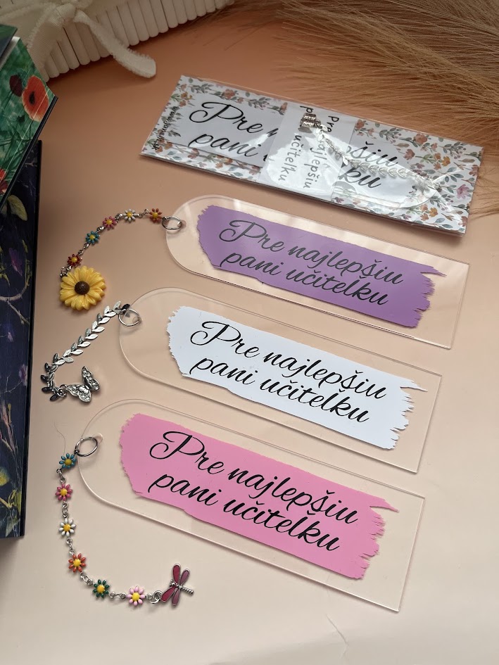 Personalizovaná záložka do knihy - Darček pre pani učiteľky + Personalizovaný obal