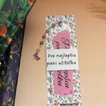 Personalizovaná záložka do knihy - Darček pre pani učiteľky + Personalizovaný obal