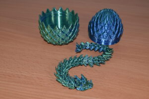 dracie vajce s flexibilnym dracikom 3d tlacena dekoracia a darcek 1