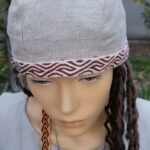 Bandana z ľanu a s vlneným lemovaním