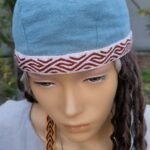 Bandana z ľanu a s vlneným lemovaním