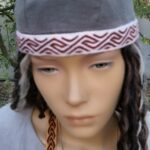 Bandana z ľanu a s vlneným lemovaním