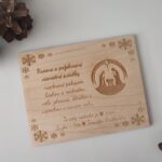 Drevená vianočná pohľadnica - Krásne Vianoce