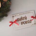Drevená obálka na peniaze - Svätý pokoj, prírodná