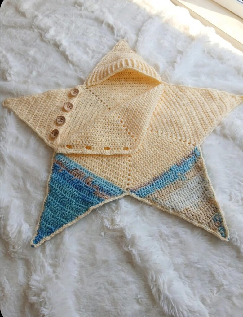 Hviezdicový spací vak pre novorodenca - star cocoon